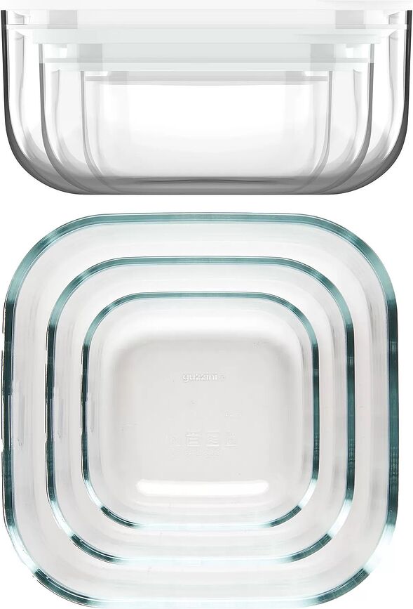 Contenedores de cristal Store & More, Pack de 3 unidades