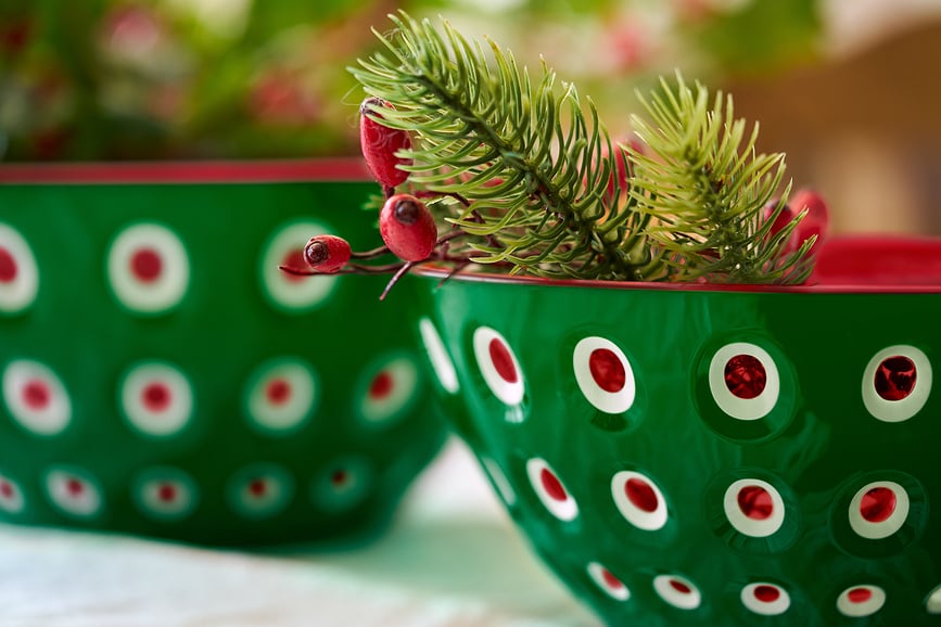 Cuencos para aperitivos Le Murrine, 12,5 cm, verde y rojo, 2 unidades