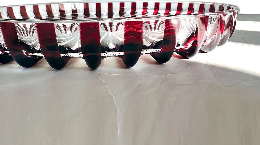 Dolcevita Pladenj za serviranje, jantarni, recikliran