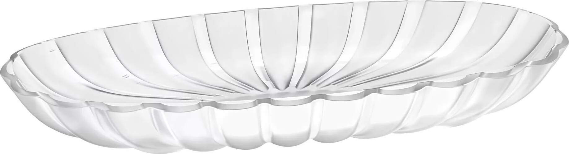 Dolcevita Serviertablett oval perlmuttfarben recycelt