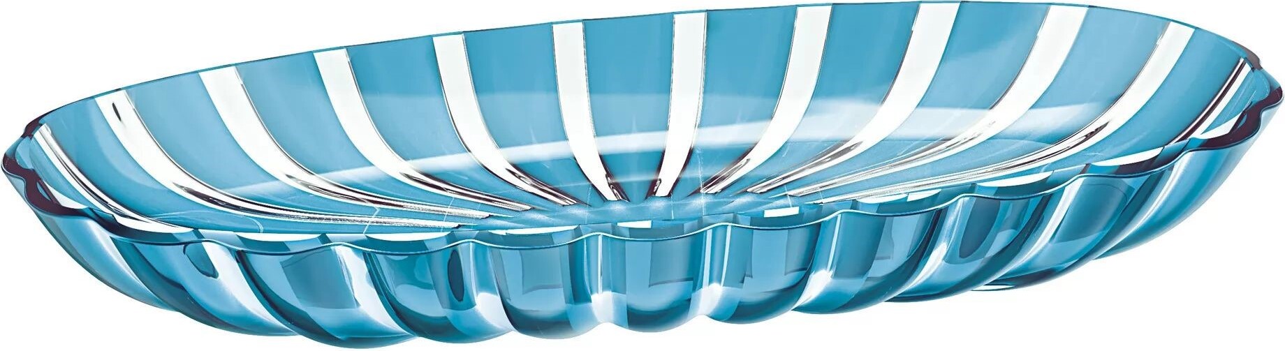 Dolcevita Serviertablett oval türkisfarbig recycelt