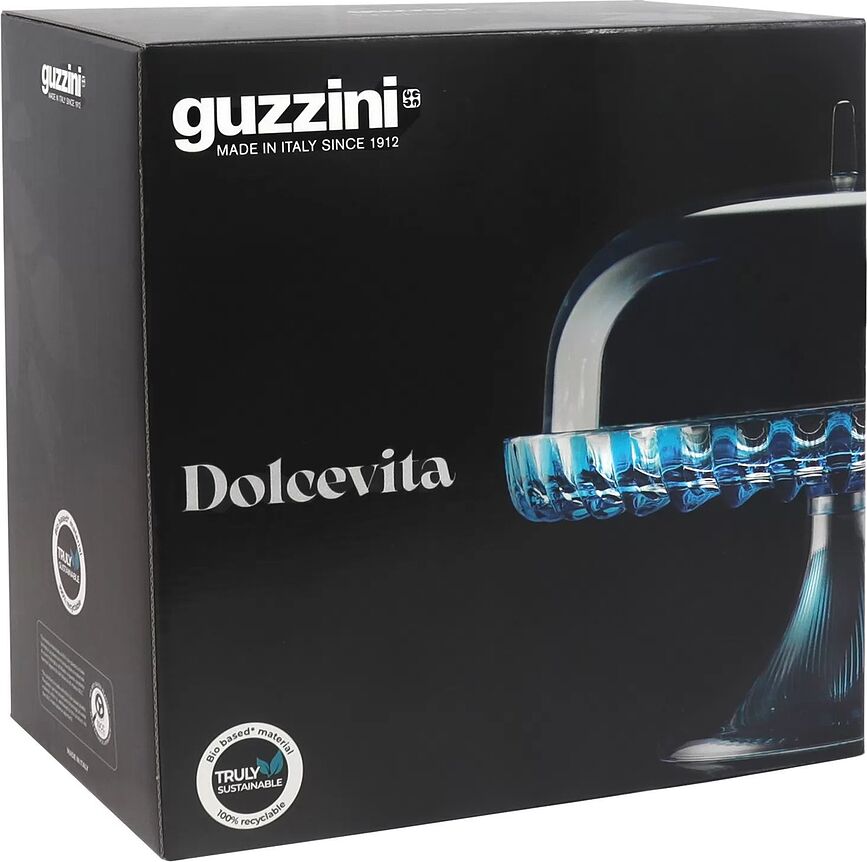 Dolcevita Patera za torto na nogi, turkizna, reciklirana