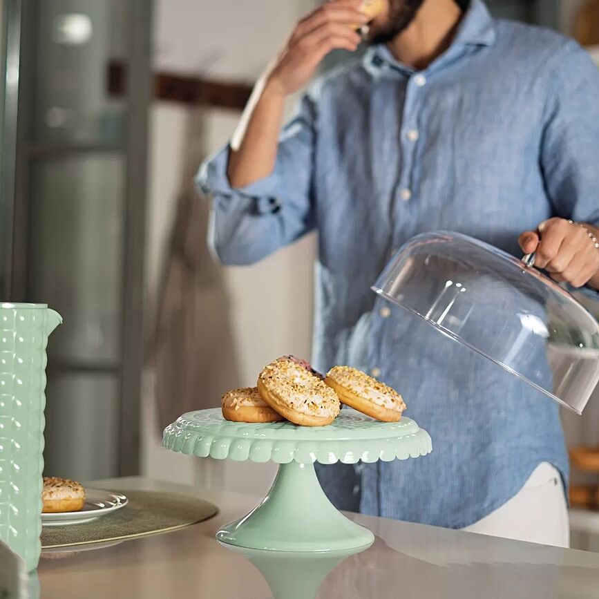 Soporte para Tartas Tiffany, pequeño, blanco lechoso