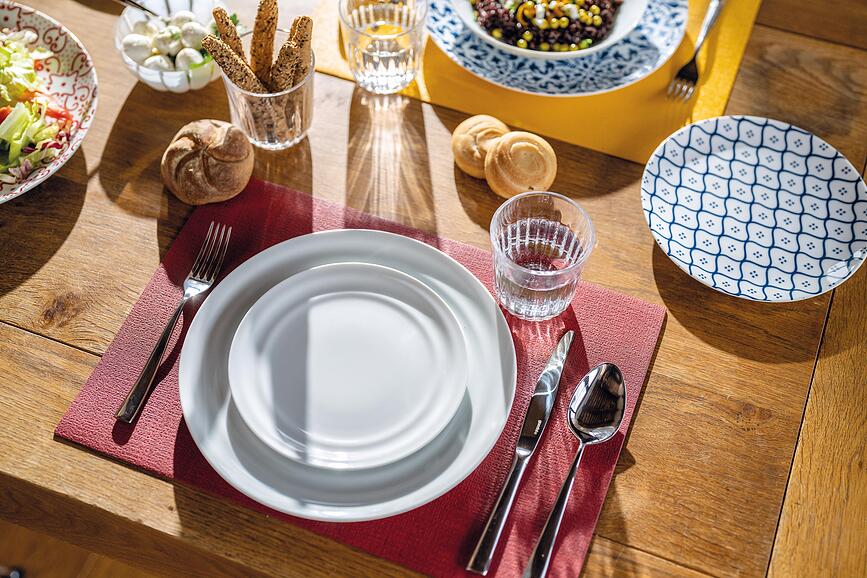 Fabric Set de Table réversible, 43 x 30 cm, jaune