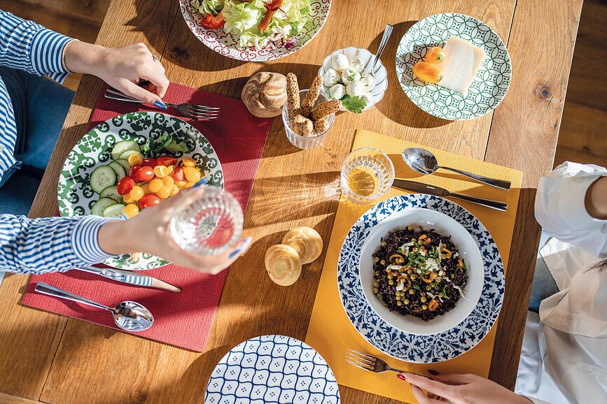 Fabric Set de Table réversible, 43 x 30 cm, jaune