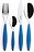 Feeling Set de Couverts, bleus, Service 24 pièces