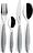 Feeling Set de Couverts, gris, Set 24 pièces