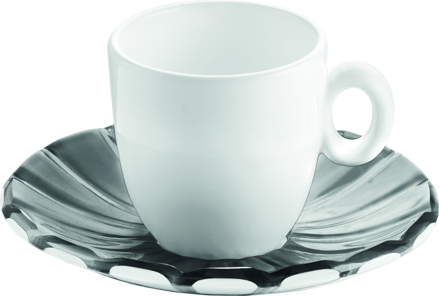 Filiżanka do espresso Grace 2 szt. szara