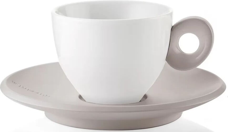 Filiżanki do espresso Everyday taupe ze spodkiem 2 szt.
