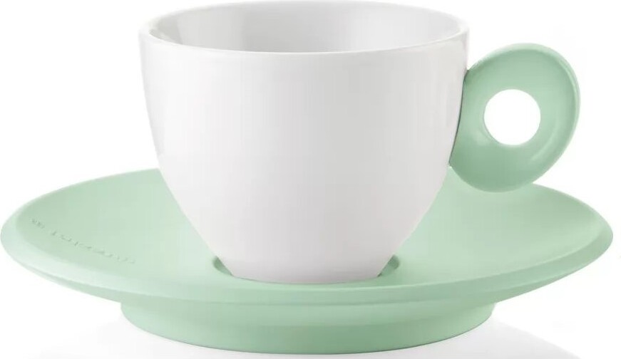 Filiżanki do espresso Everyday zielone ze spodkiem 4 szt.