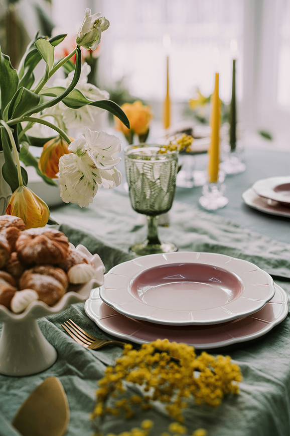 Flora Assiette Creuse 24 cm, verte