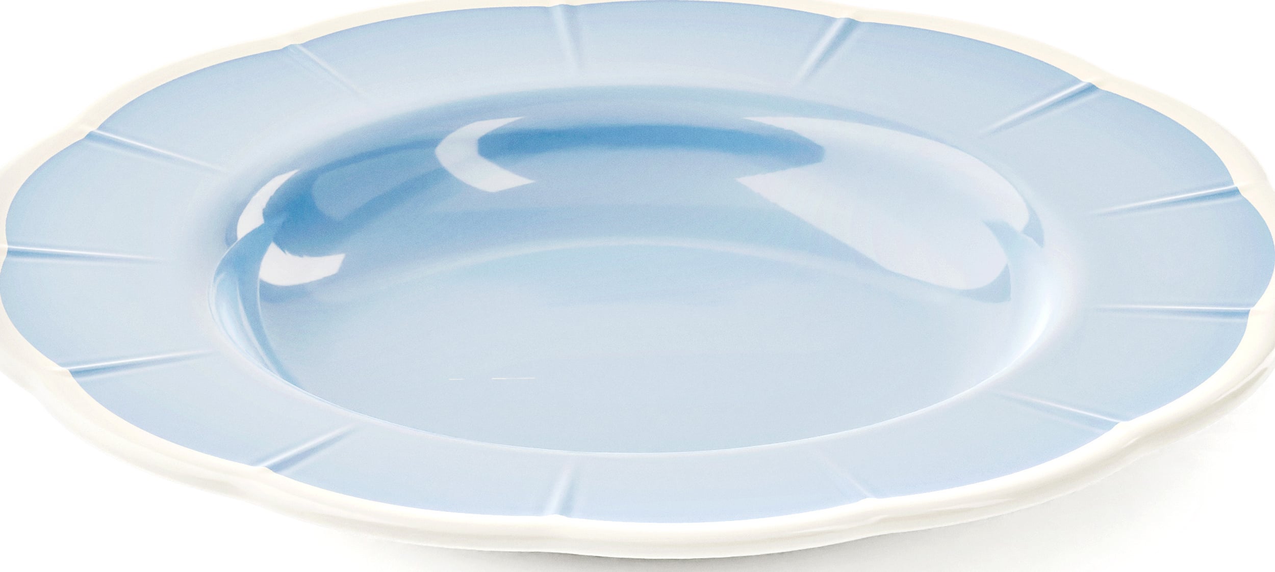 Flora Tiefer Teller 24 cm blau