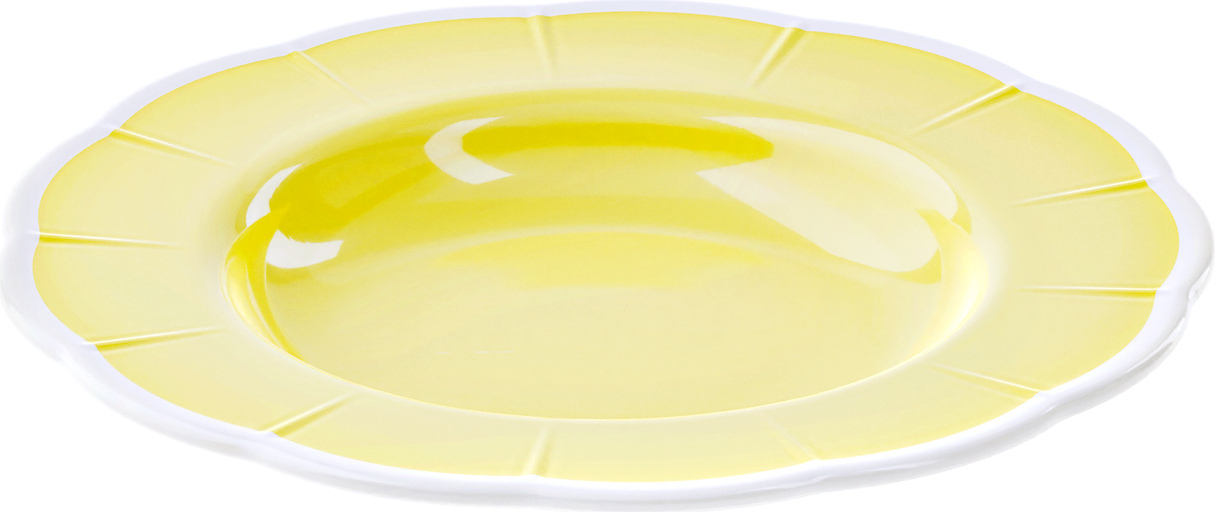 Flora Tiefer Teller 24 cm gelb