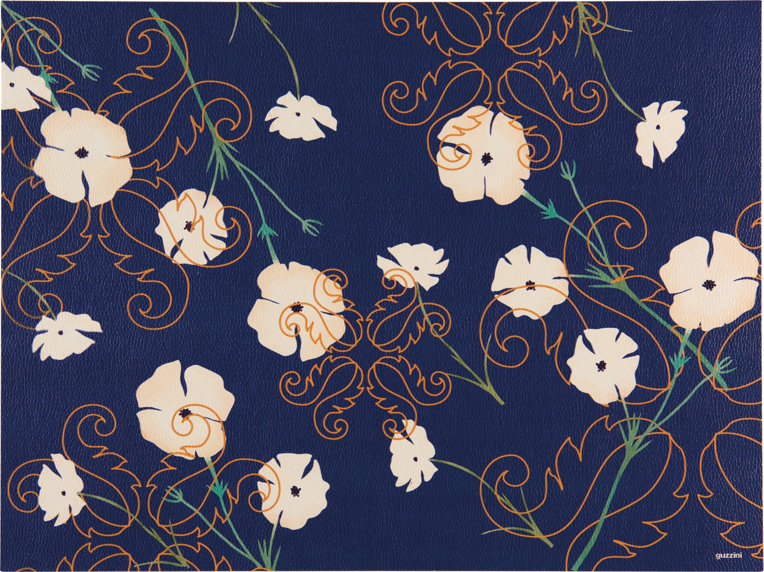 Fusion Tellerunterlage 33 x 44 cm mit Blumenmuster marineblau