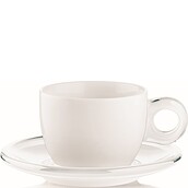 Gocce Cappuccino cups transparent 2 pcs