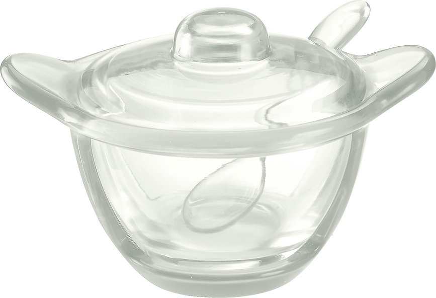 Gocce Sucrier avec cuillère, transparent