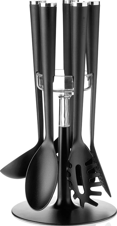 Guzzini Set d'Ustensiles de Cuisine avec support, Set 6 pièces
