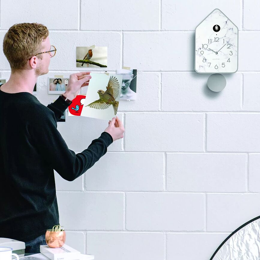 Home QQ-UP Horloge à coucou, gris