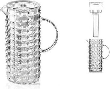 Jarra transparente Tiffany, con inserto refrigerante