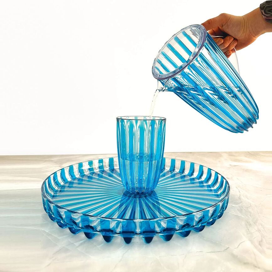 Jarra de material reciclado Dolcevita, 1,75 L, turquesa, con tapa