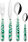 Juego de Cubiertos Blues, verde, 24 piezas