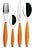 Juego de cubiertos Feeling, naranja, Set de 24 piezas