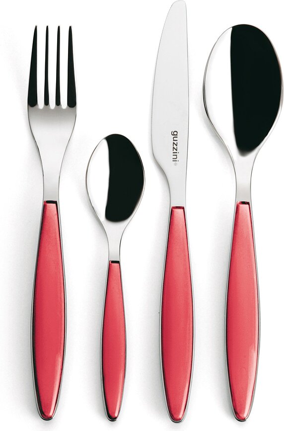 Juego de Cubiertos Feeling, rojos, Set de 24 piezas