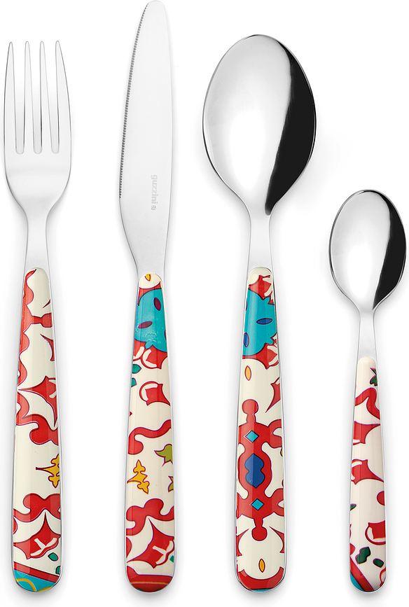 Juego de cubiertos Flowers & Lemon, Set de 24 piezas