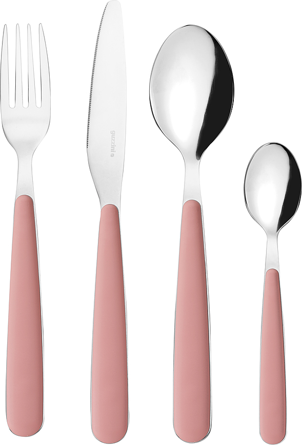 Juego de cubiertos Pop, rosa, Set de 24 piezas