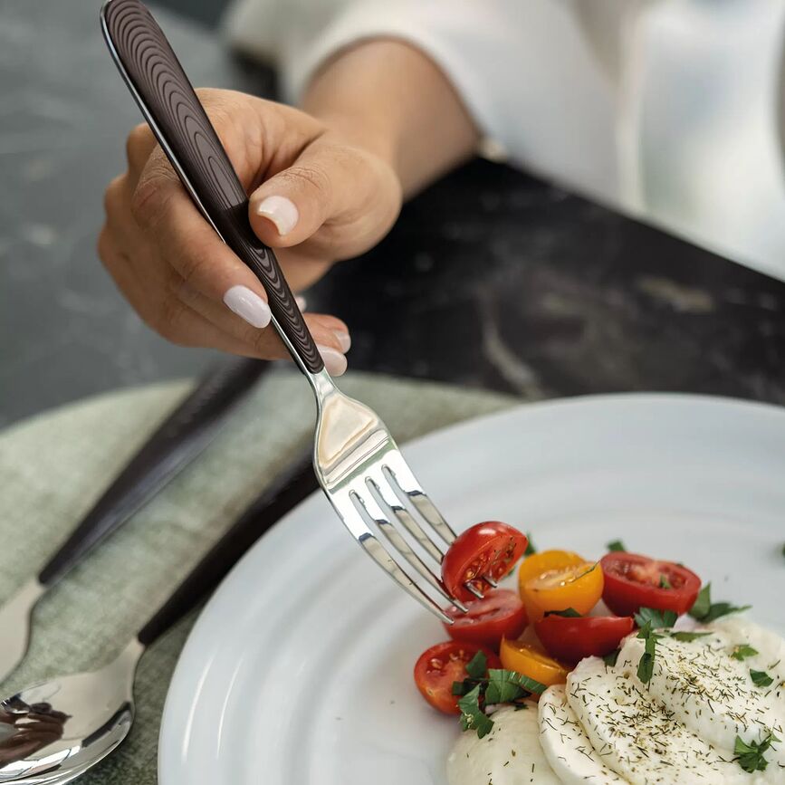 Just Set de Couverts, marron foncé, Service 24 pièces