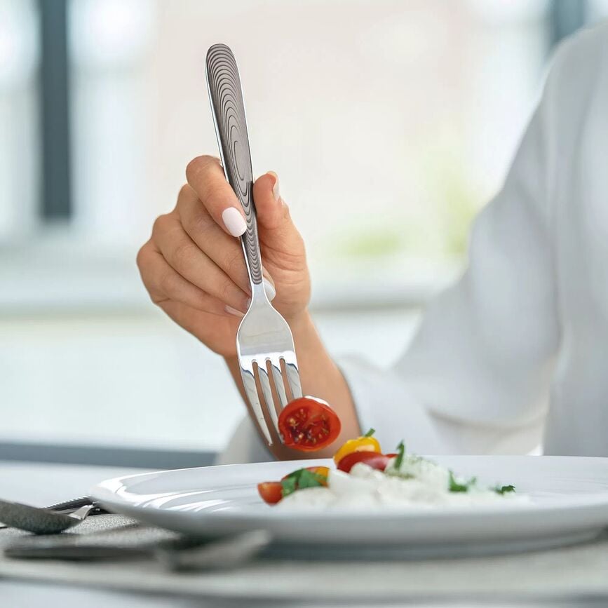 Just Set Komplet jedilnega pribora, temno rjav, 24 kosov