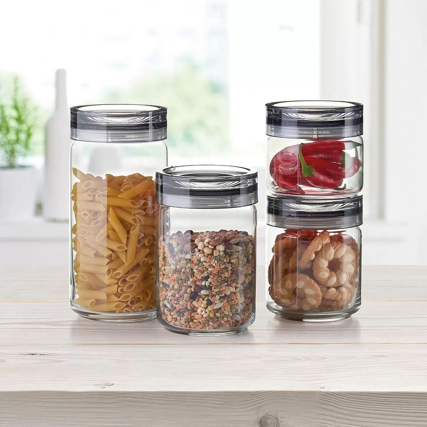 Latina Boîte de Rangement 1 L, gris clair