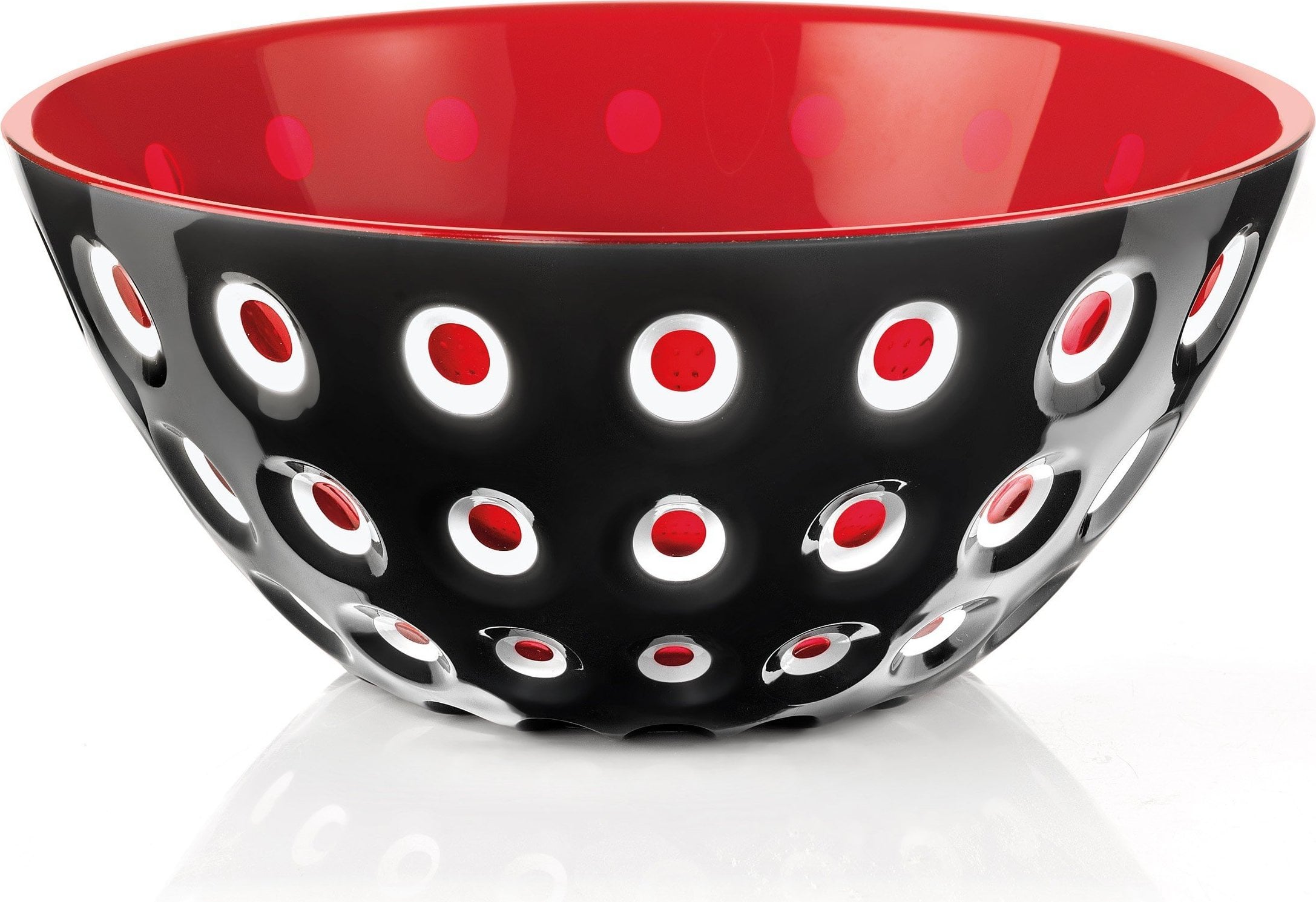 Le Murrine Schüssel 25 cm schwarz-rot