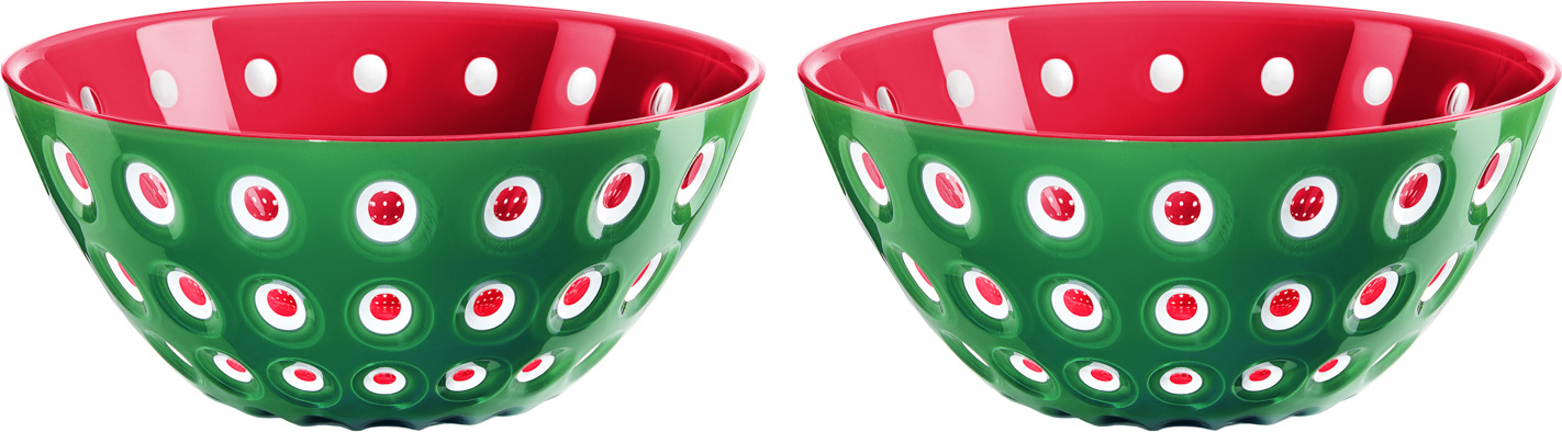 Le Murrine Snack-Schalen 12,5 cm grün-rot 2 St.