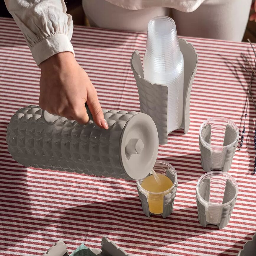 Portavasos desechables Tiffany, transparentes, Pack de 6 unidades