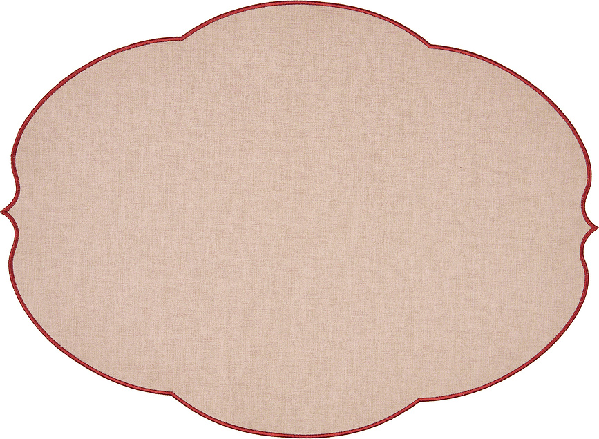 Mantel Individual Flowers, rosa