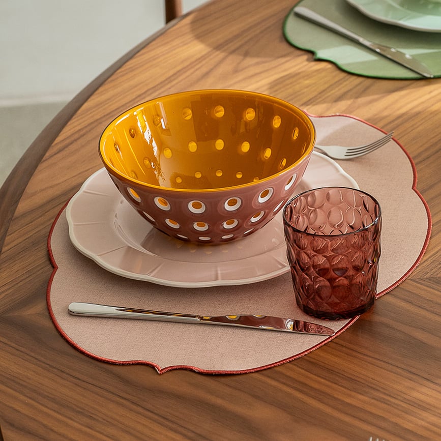 Mantel Individual Flowers, beige