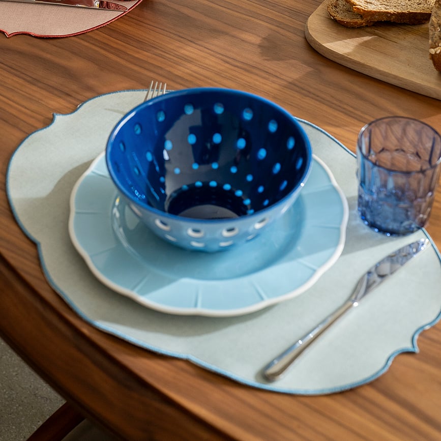 Mantel Individual Flowers, beige