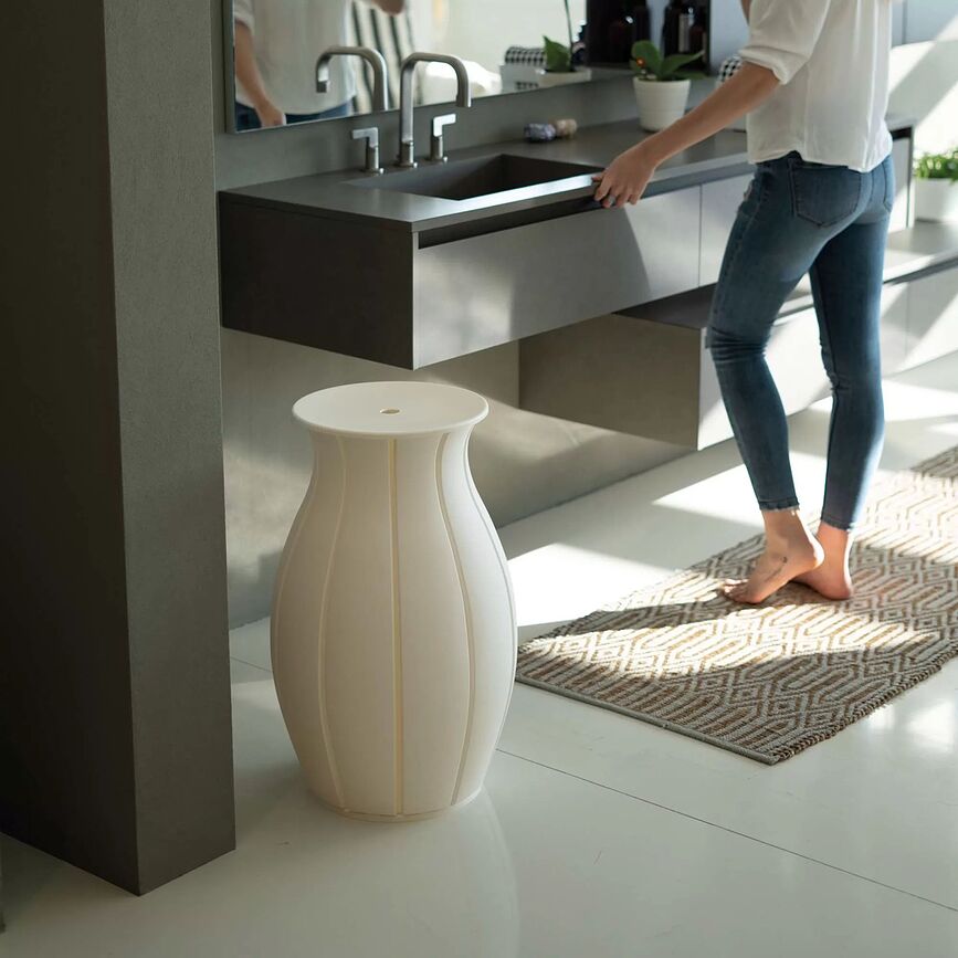 Ninfea Koš za perilo, siv, iz recikliranega materiala