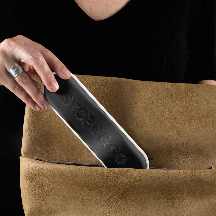 On The Go Komplet jedilnega pribora, roza, v etuiju, 3-delni set