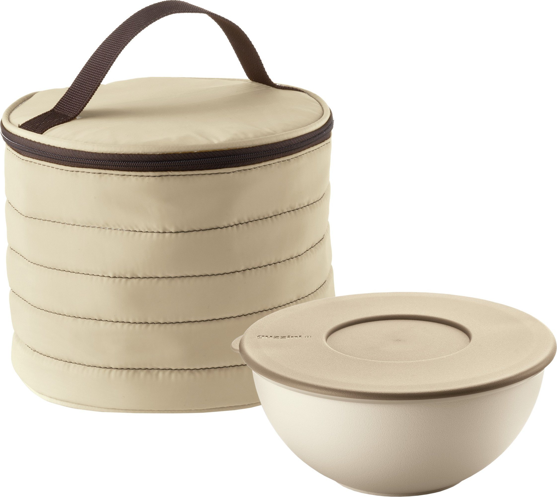 On The Go Thermotasche mit Behälter rund beige