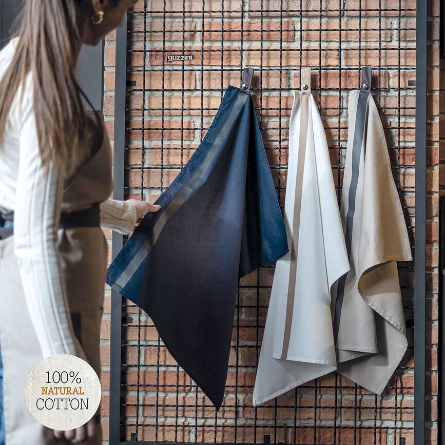 Paño de Cocina Kitchen Active Design, 50 x 70 cm, color topo