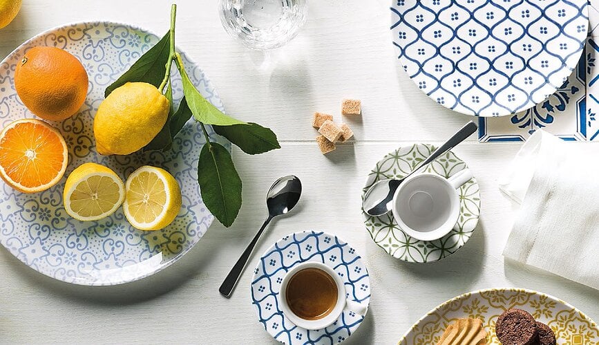 Plato Hondo Le Maioliche, diseño Coral