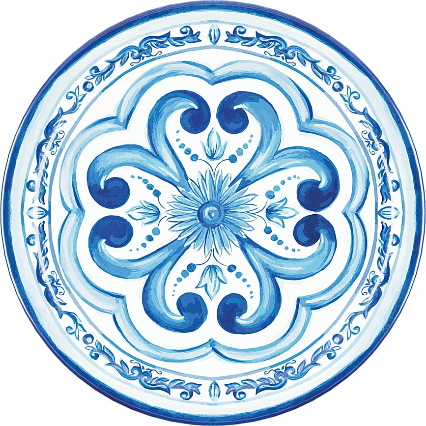 Plato llano Blues, 27,5 cm