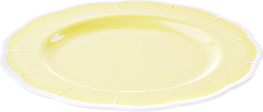 Plato llano Flora, 28 cm, amarillo