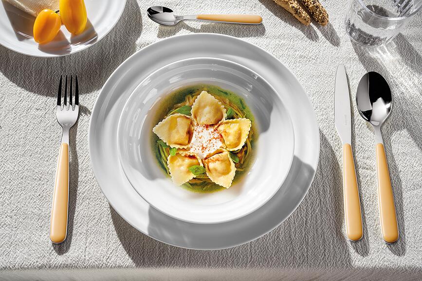 Pop Komplet jedilnega pribora, bel, 24-delni