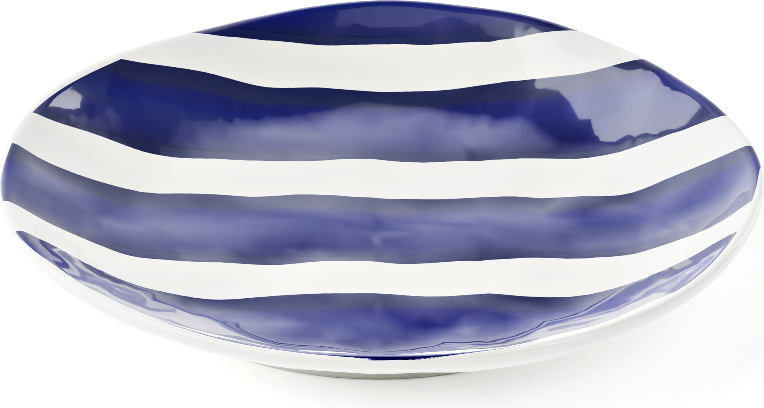 Riviera Dessertteller 21,5 cm gestreift weiß-marineblau