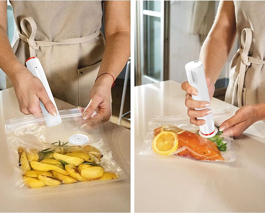 Save It Conteneurs de Conservation sous Vide, avec sacs et pompe, Set 7 pièces