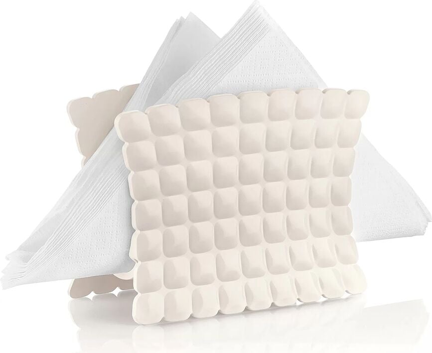 Servilletero Tiffany, blanco lechoso