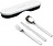 Set de Cubiertos On The Go, blancos, con estuche, 3 piezas